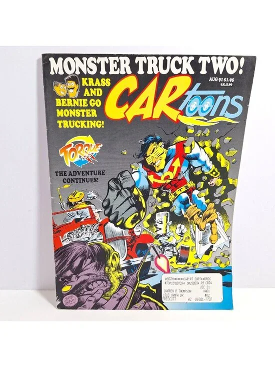CARtoons Magazine Poster Calendar Monster Truck Oct Dec 89 Aug 91 Vintage Lot - Picture 4 of 16